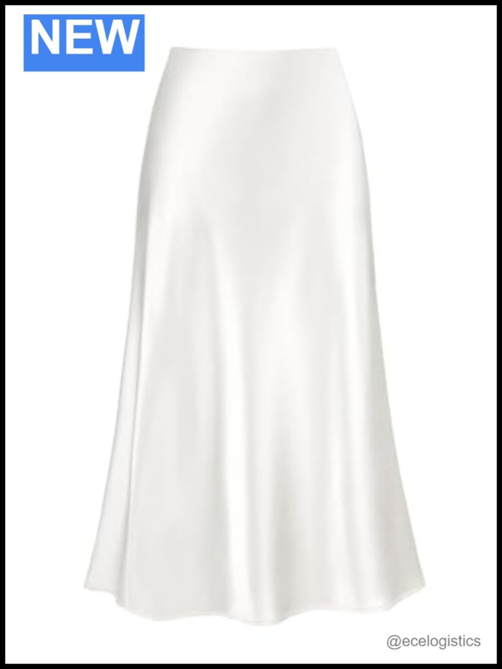Women's Satin Midi Skirt High Waisted A-Line Flowy Long Skirt